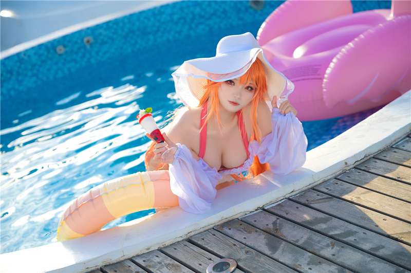 伊喵君_Nya黎塞留泳装cos作品图