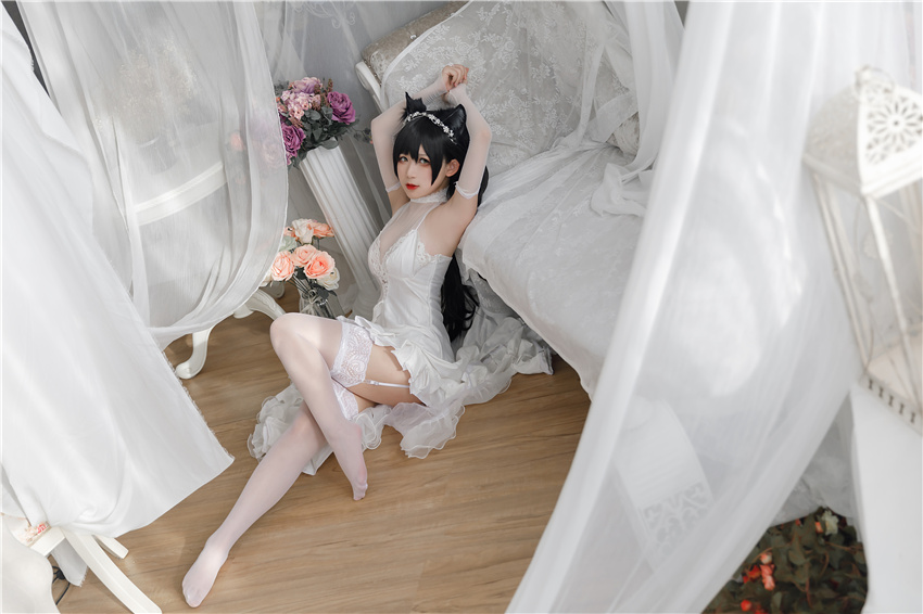 樱落酱w爱宕花嫁cos图