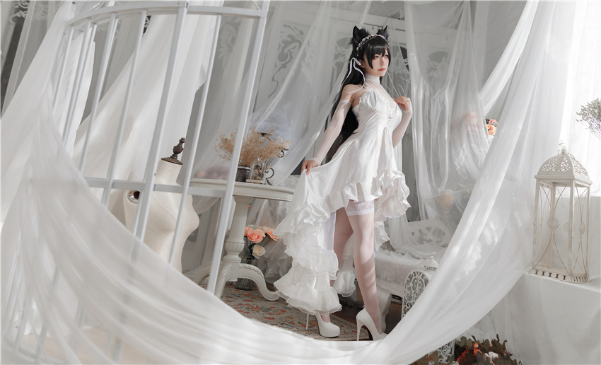 樱落酱w爱宕花嫁cos图