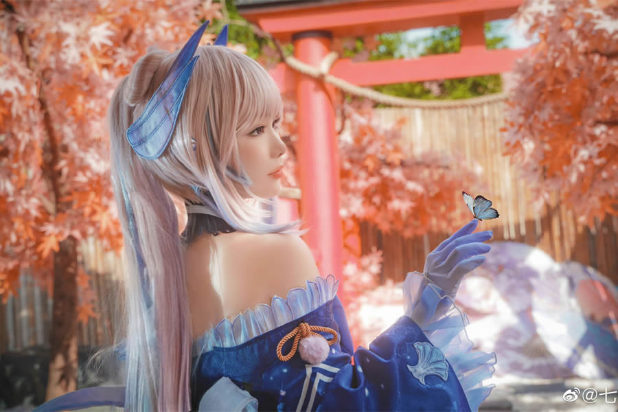 七七娜娜子珊瑚宫心海cos图