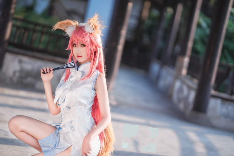 三度69旗袍玉藻前cos作品图