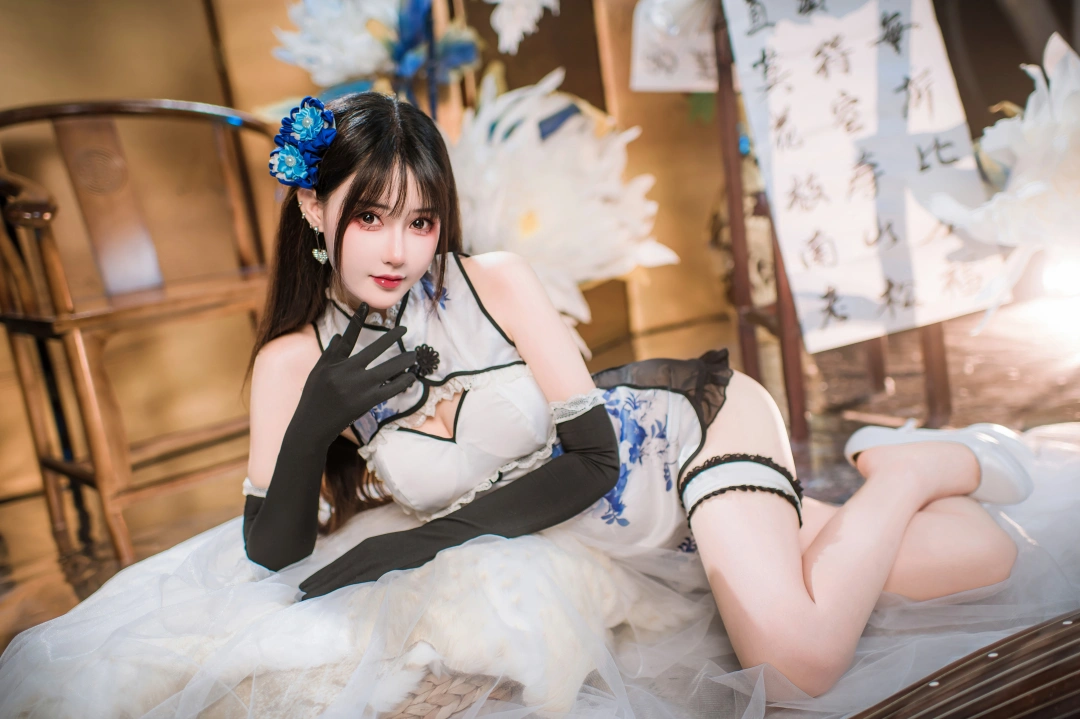 羽生三未瓶儿青花瓷旗袍cos图鉴赏