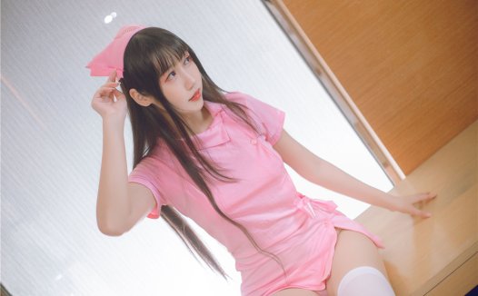 不呆猫粉色睡衣护士作品图片鉴赏