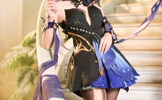 紫氯氯刻晴cos图分享