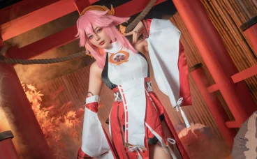 阿九从不咕咕九言/是什么鸽子八重神子cos图分享