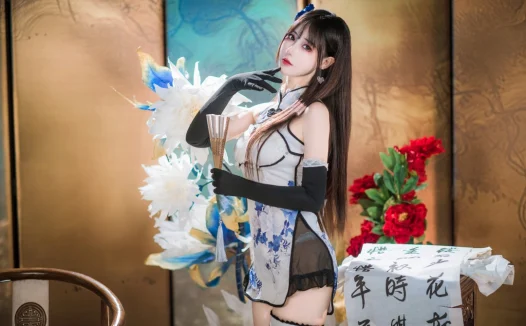 羽生三未瓶儿青花瓷旗袍cos图鉴赏