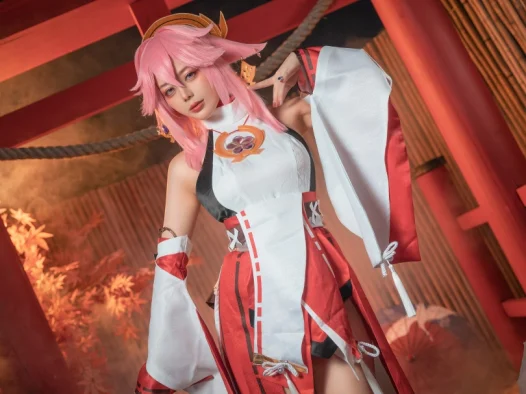 阿九从不咕咕九言/是什么鸽子八重神子cos图分享